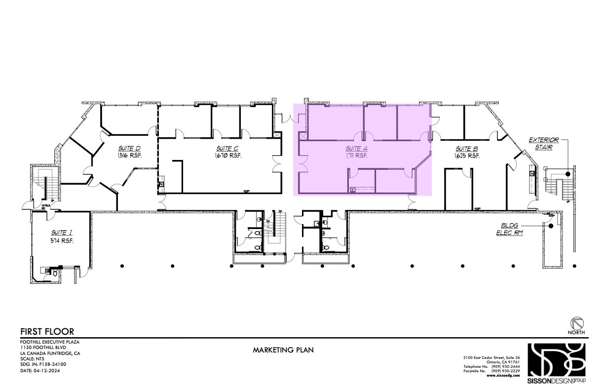 1150 Foothill Blvd, La Cañada Flintridge, CA à louer Plan d’étage type- Image 1 de 1