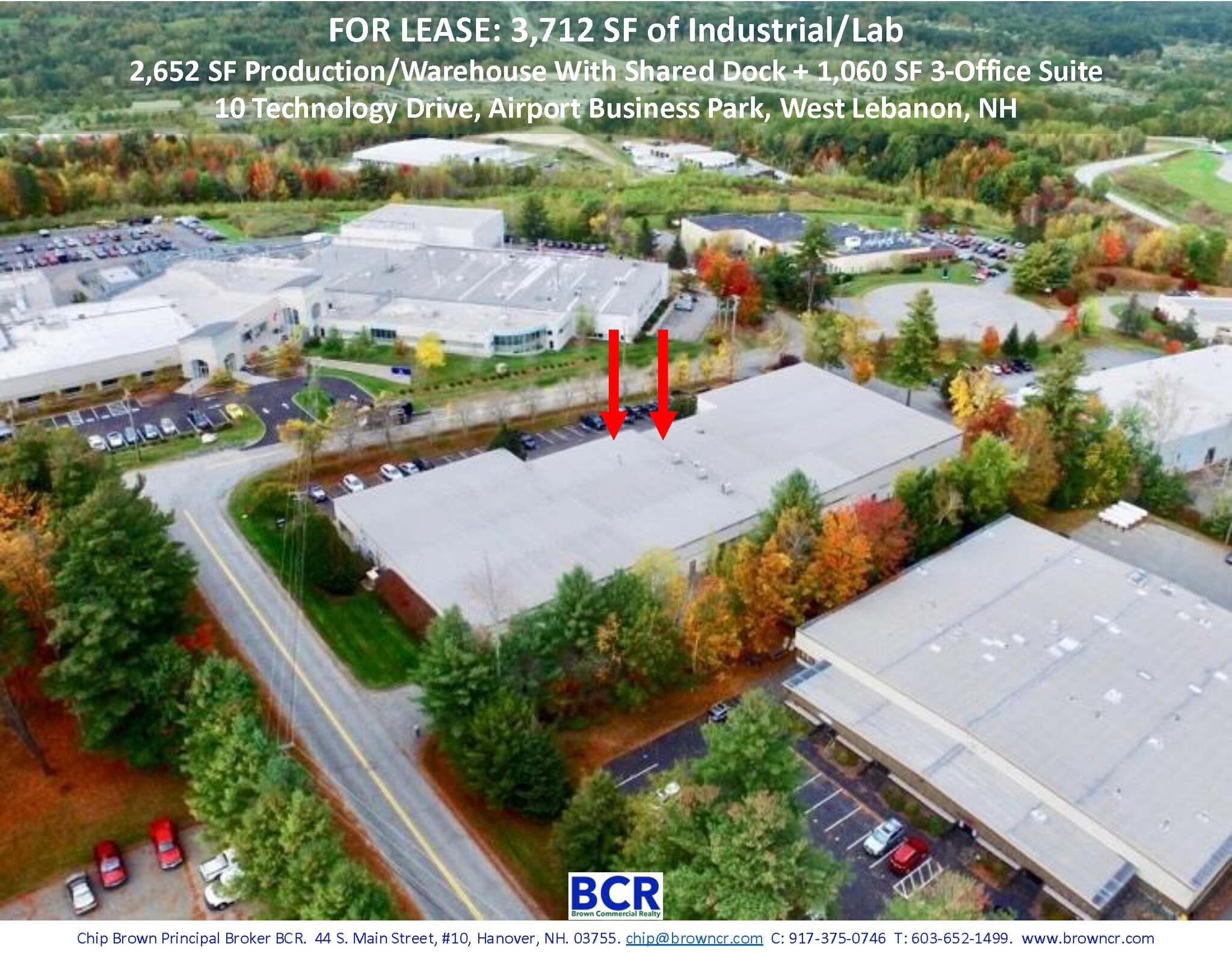 10 Technology Dr, West Lebanon, NH for lease Aerial- Image 1 of 5