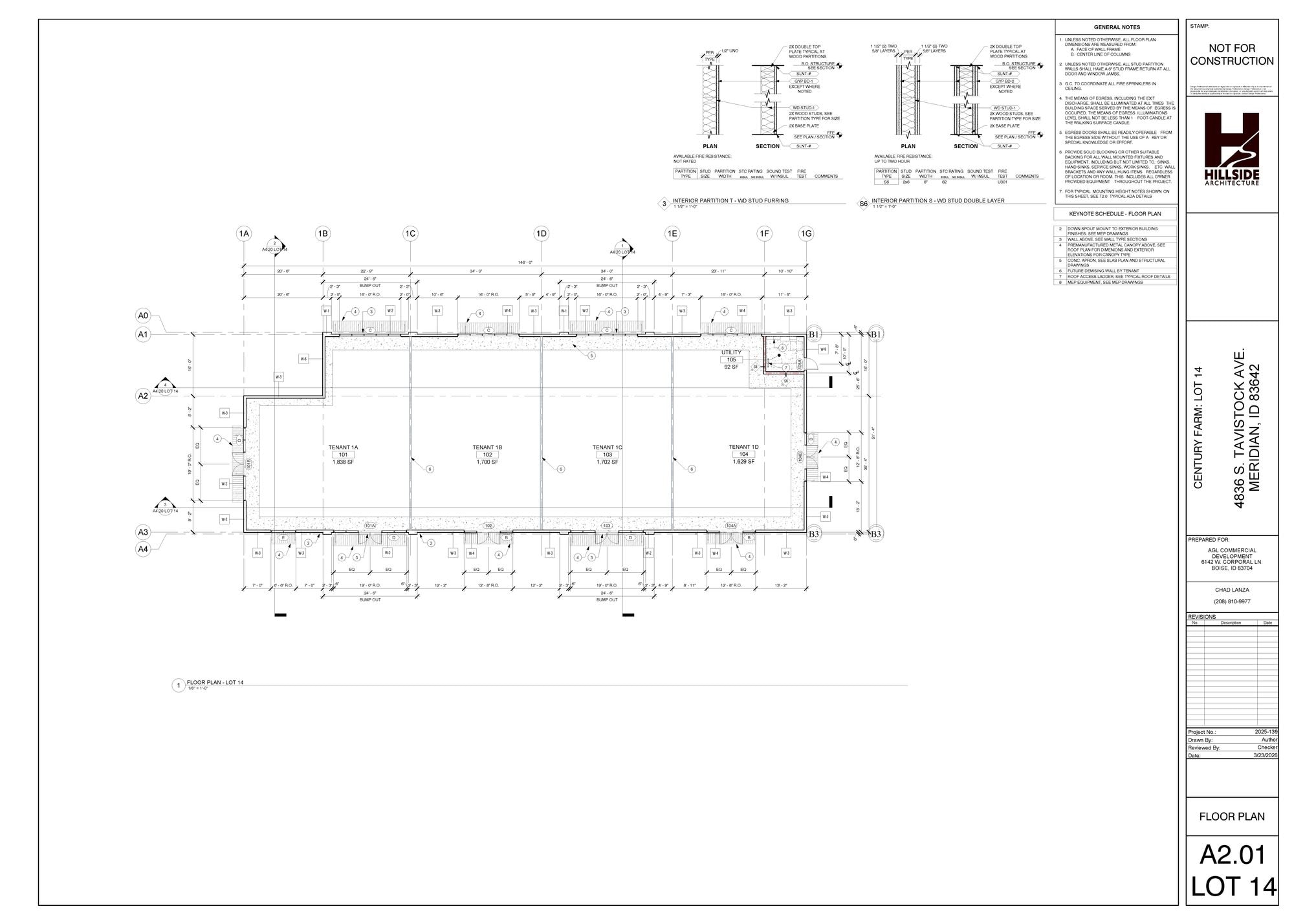 4850 & 4836 S Tavistock Ave, Meridian, ID à louer Plan d’étage- Image 1 de 1