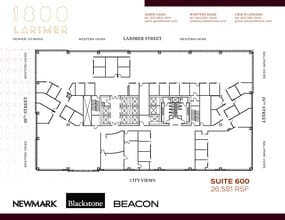 1800 Larimer St, Denver, CO à louer Plan d’étage- Image 1 de 1