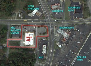 1123 N Raleigh St, Rocky Mount, NC - AERIAL  map view