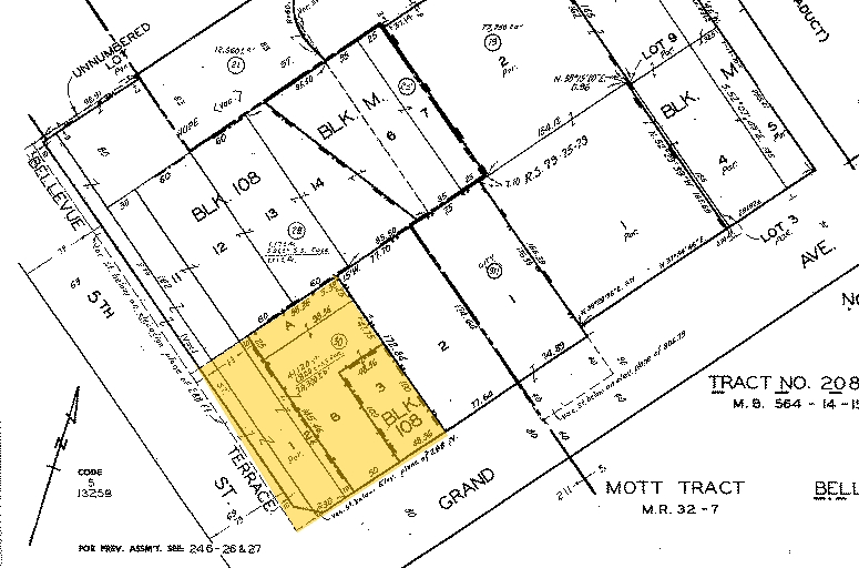 601 W 5th St, Los Angeles, CA for lease - Plat Map - Image 2 of 35