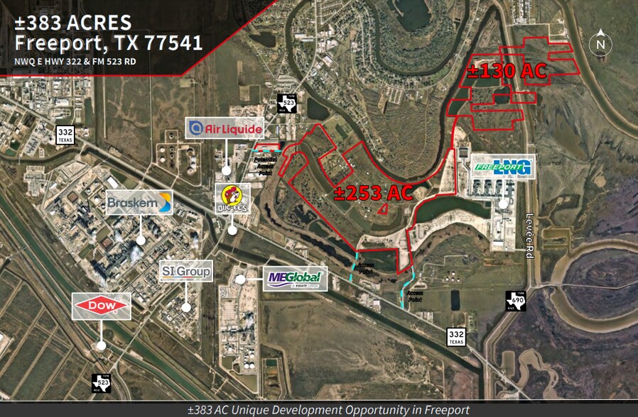 NWQ E HWY 322 & FM 523 RD, Freeport, TX à vendre - Photo du bâtiment - Image 2 de 2