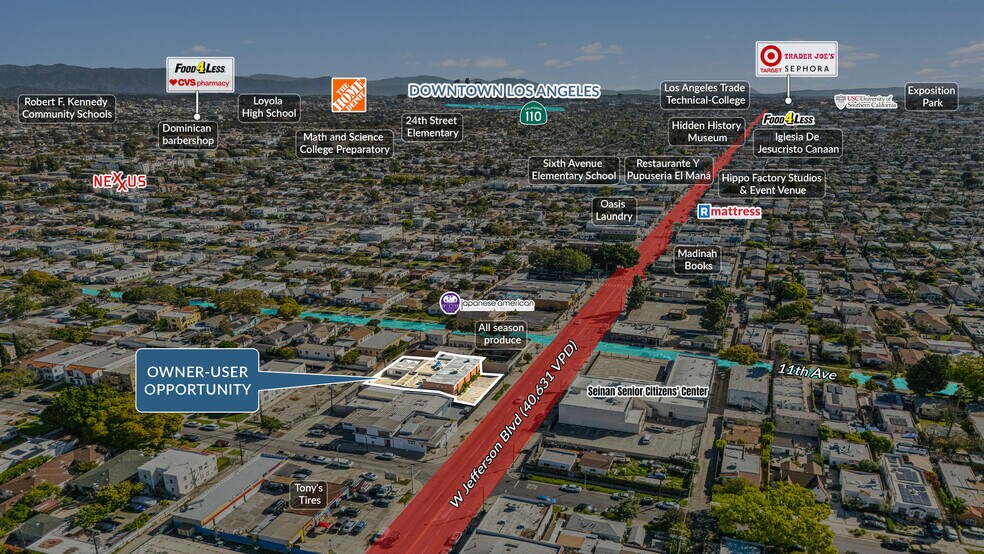 3115 W Jefferson Blvd, Los Angeles, CA à vendre - Photo du bâtiment - Image 3 de 5