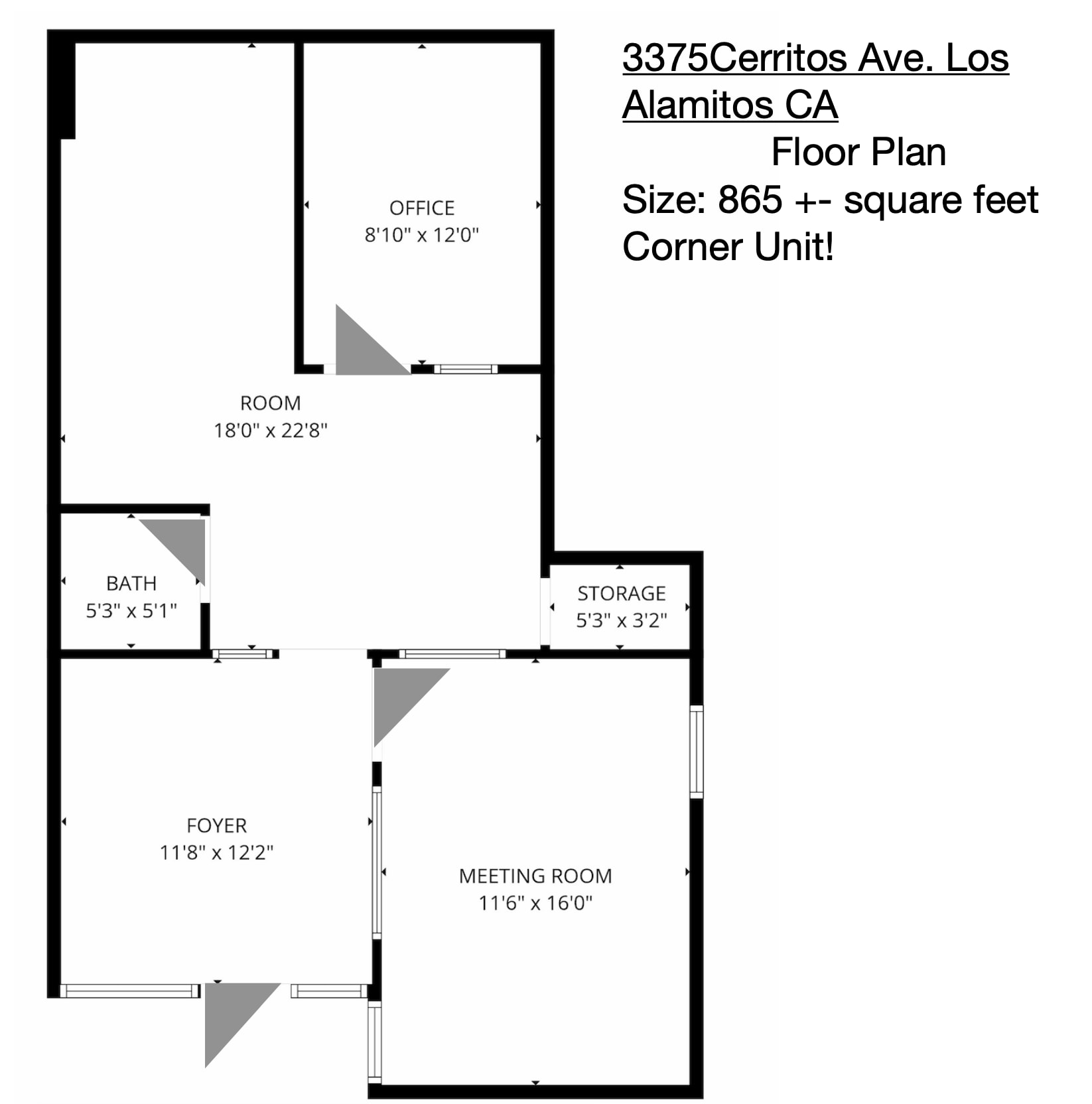 3321-3335 Cerritos Ave, Los Alamitos, CA à louer Plan d’étage- Image 1 de 1