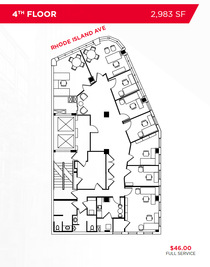 1710 Rhode Island Ave NW, Washington, DC à louer Plan d  tage- Image 1 de 1