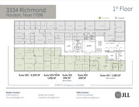 3334 Richmond Ave, Houston, TX à louer Plan d  tage- Image 1 de 1