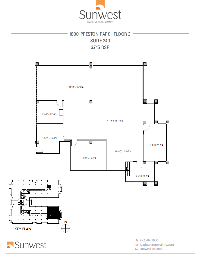 1800 Preston Park Blvd, Plano, TX à louer Plan d  tage- Image 1 de 1