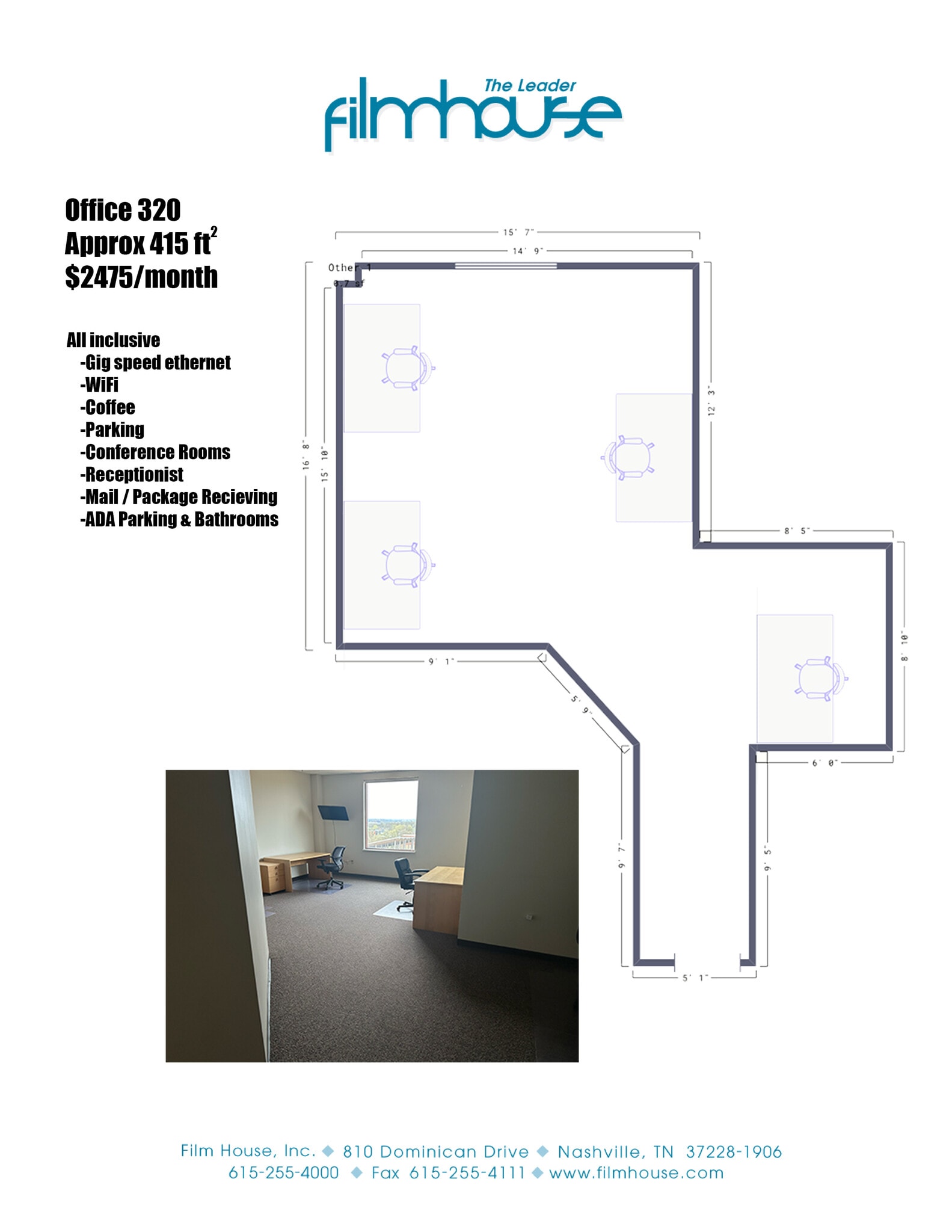 810 Dominican Dr, Nashville, TN for lease Floor Plan- Image 1 of 1