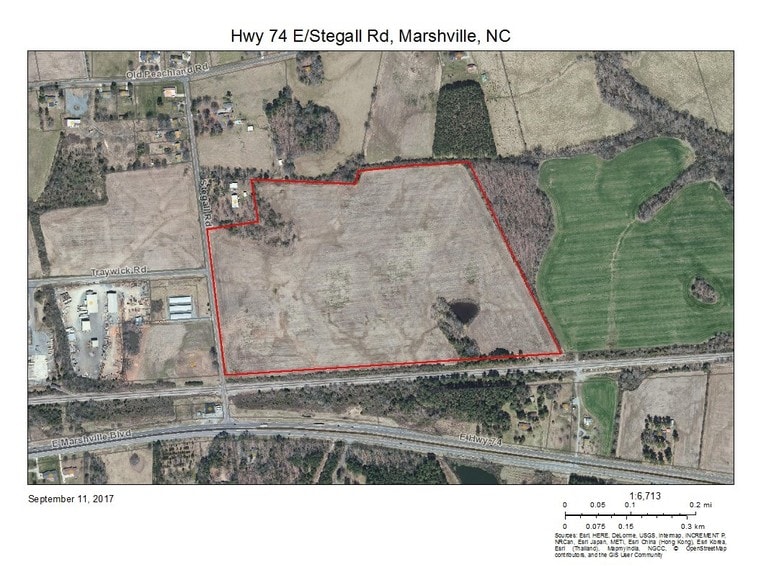 E Highway 74 & Stegall Rd, Marshville, NC à vendre - Aérien - Image 1 de 1