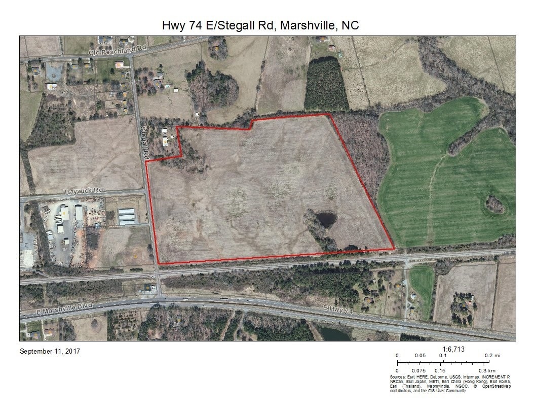 E Highway 74 & Stegall Rd, Marshville, NC à vendre Aérien- Image 1 de 2