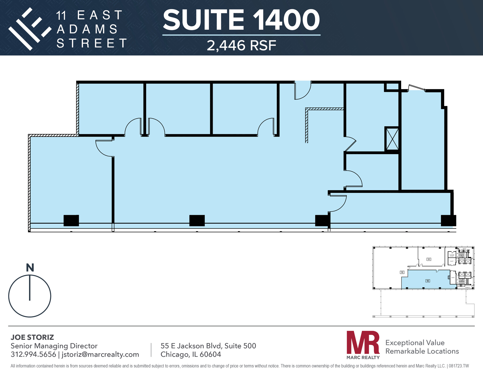 11 E Adams St, Chicago, IL for lease Floor Plan- Image 1 of 6