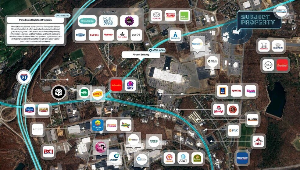 651 Airport Rd, Hazle Township, PA à vendre - Aérien - Image 2 de 2