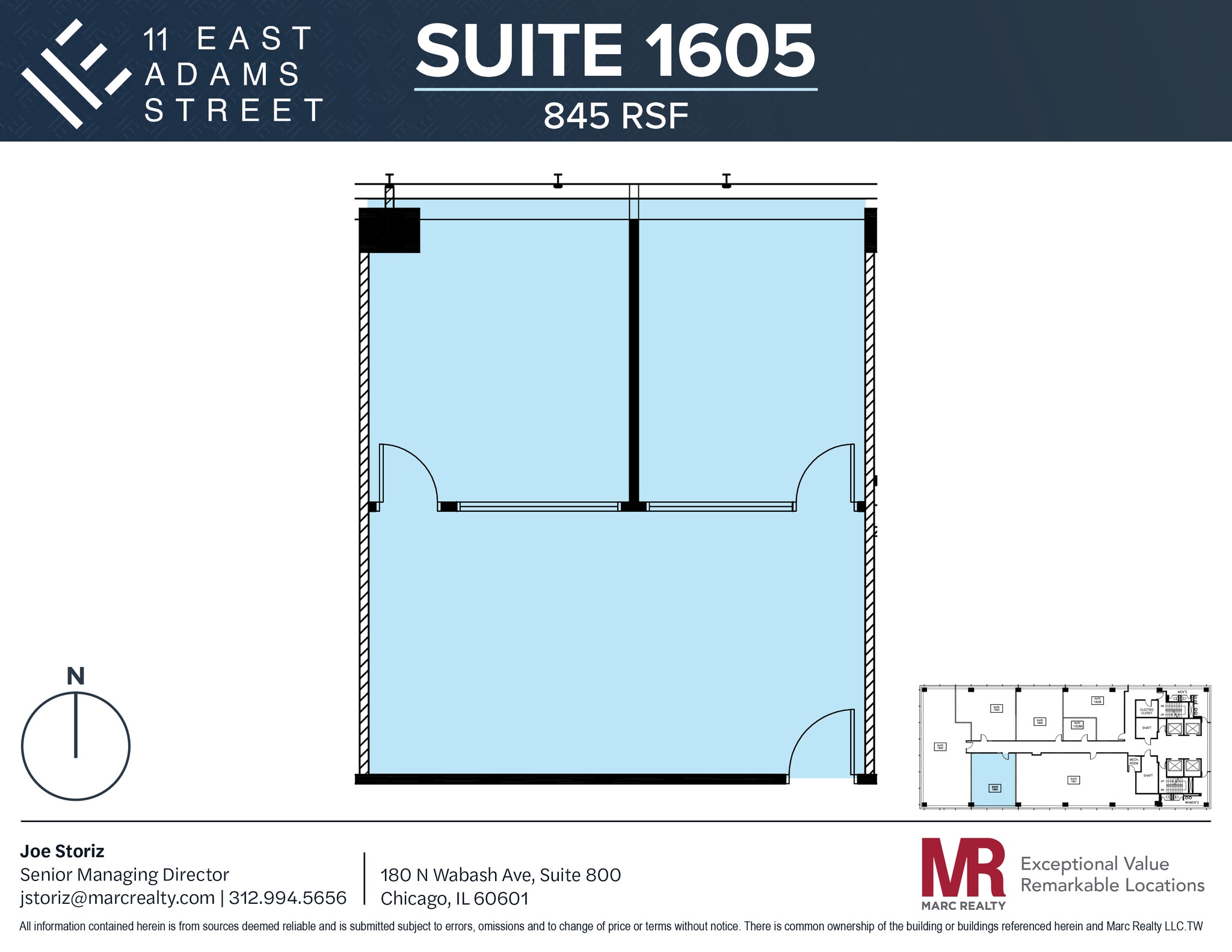 11 E Adams St, Chicago, IL for lease Floor Plan- Image 1 of 5