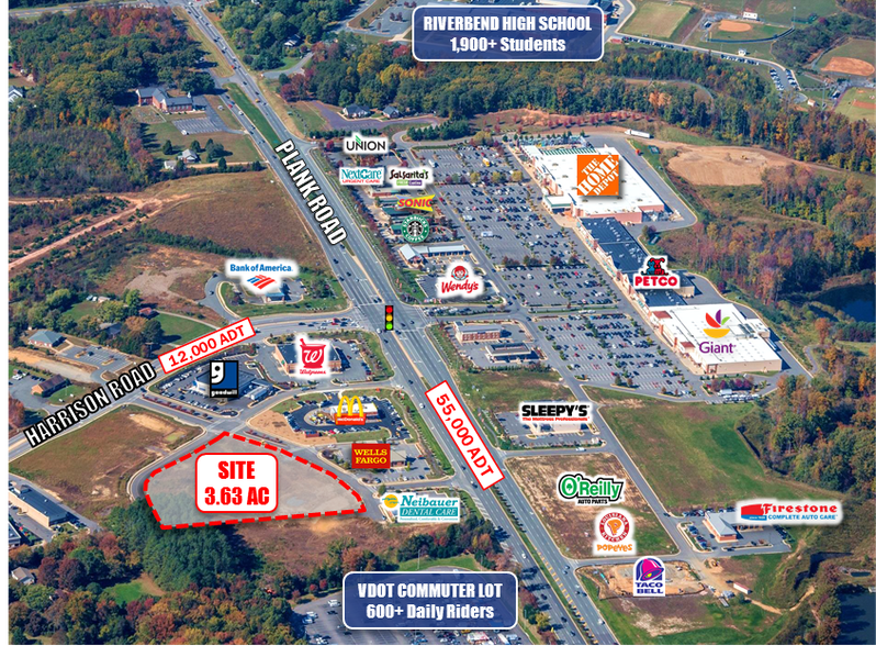 5638 Plank Rd, Fredericksburg, VA à vendre - Aérien - Image 2 de 2