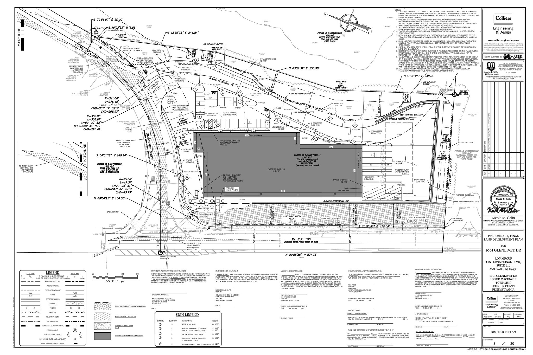 1001 Glenlivet Drive, Allentown, PA for lease Site Plan- Image 1 of 1