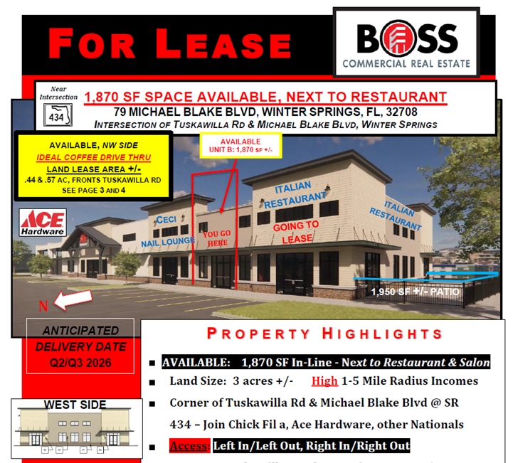 79 Michael Blake Blvd, Winter Springs, FL for lease Building Photo- Image 1 of 5