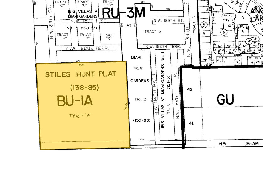 8515-8665 NW 186th St, Miami Gardens, FL à louer - Plan cadastral - Image 2 de 6