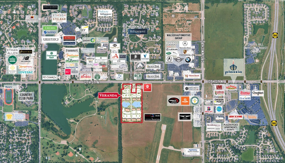 13th St, Wichita, KS for lease - Aerial - Image 1 of 4