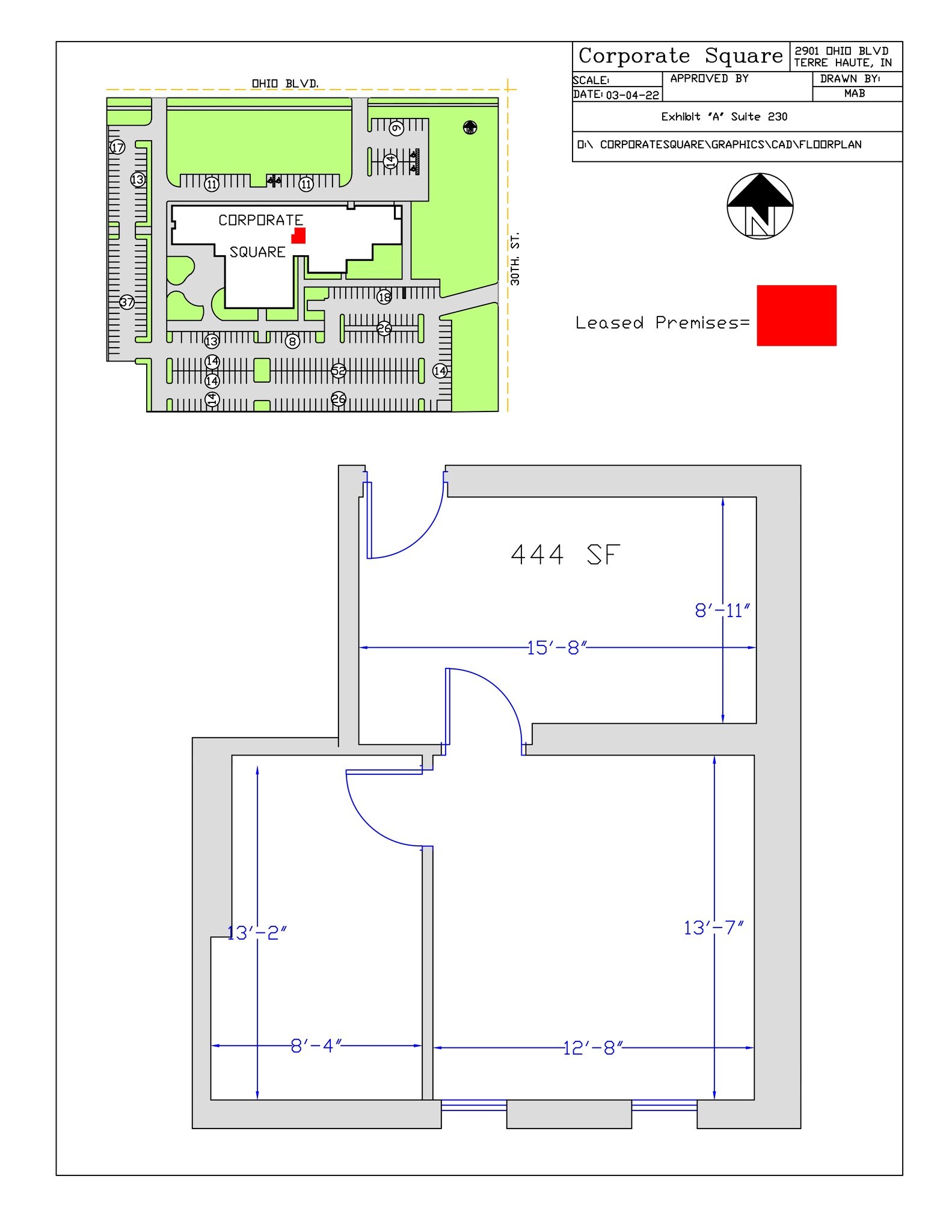2901 Ohio Blvd, Terre Haute, IN à louer Plan de site- Image 1 de 1