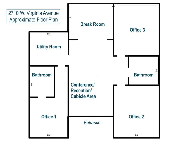 2710 W Virginia Ave, Tampa, FL for lease - Floor Plan - Image 2 of 4