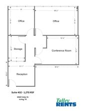 4545 Fuller Dr, Irving, TX à louer Plan d’étage- Image 1 de 1