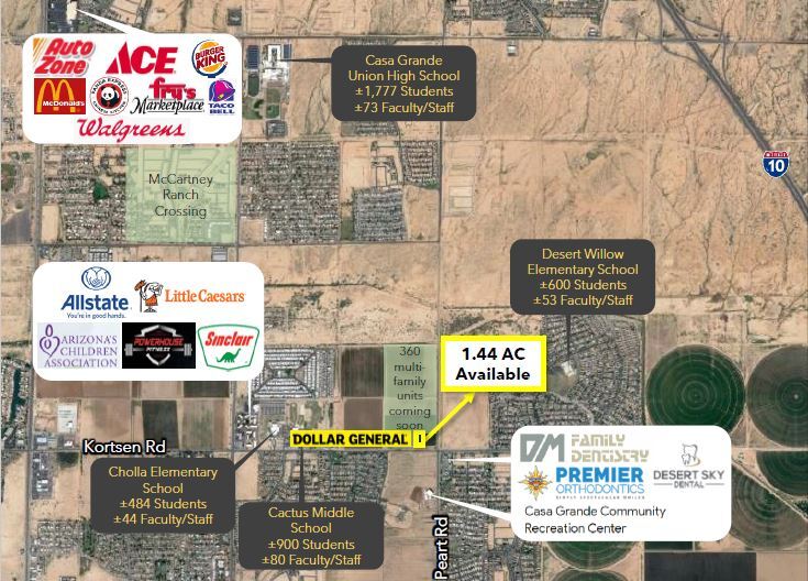 NWC Kortsen Rd & Peart Rd, Casa Grande, AZ à vendre - Photo du bâtiment - Image 1 de 1