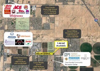 More details for NWC Kortsen Rd & Peart Rd, Casa Grande, AZ - Land for Sale