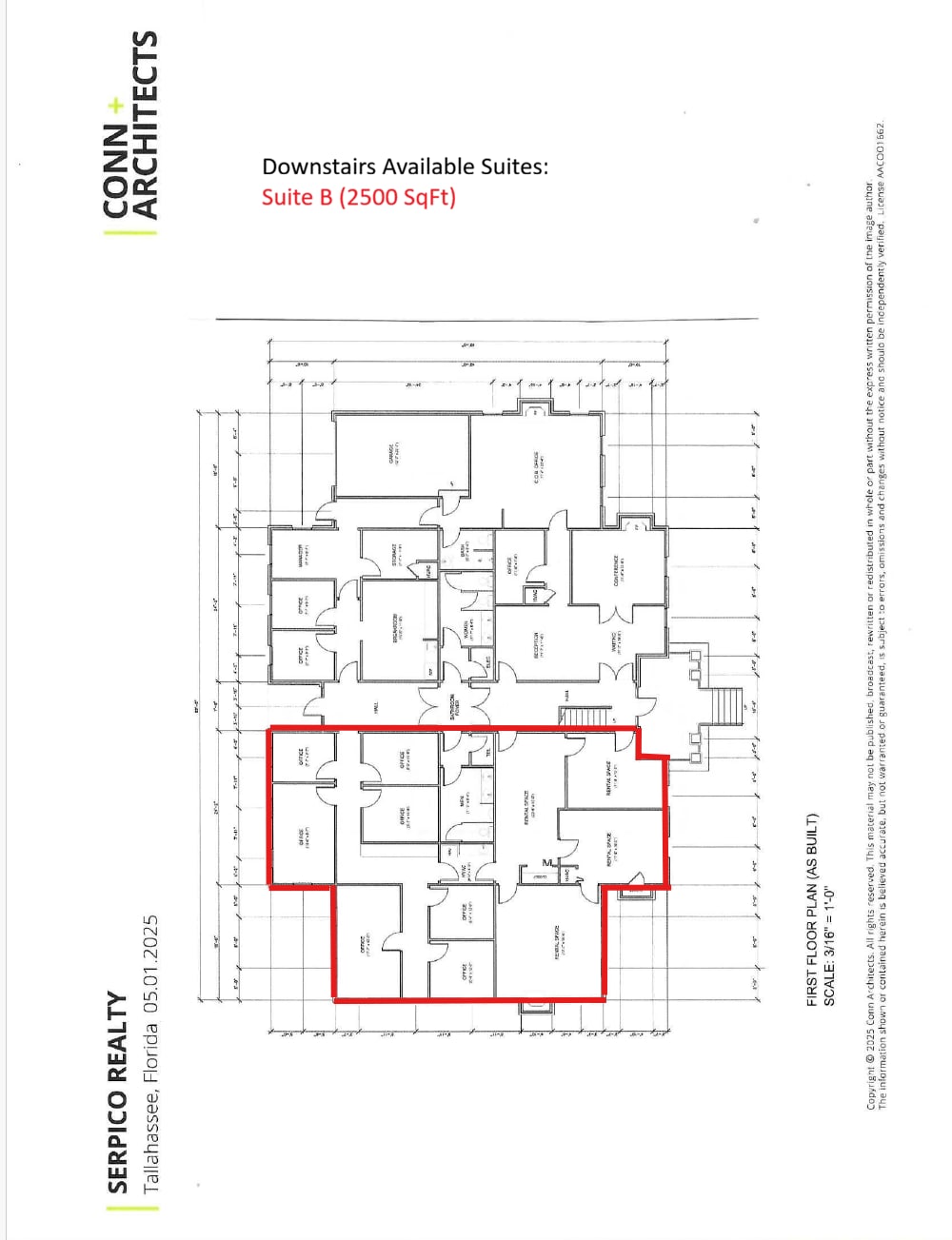 1921 Capital Cir NE, Tallahassee, FL à louer Plan d’étage- Image 1 de 1