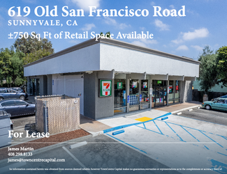 Plus de détails pour 615-621 Old San Francisco Rd, Sunnyvale, CA - Vente au détail à louer