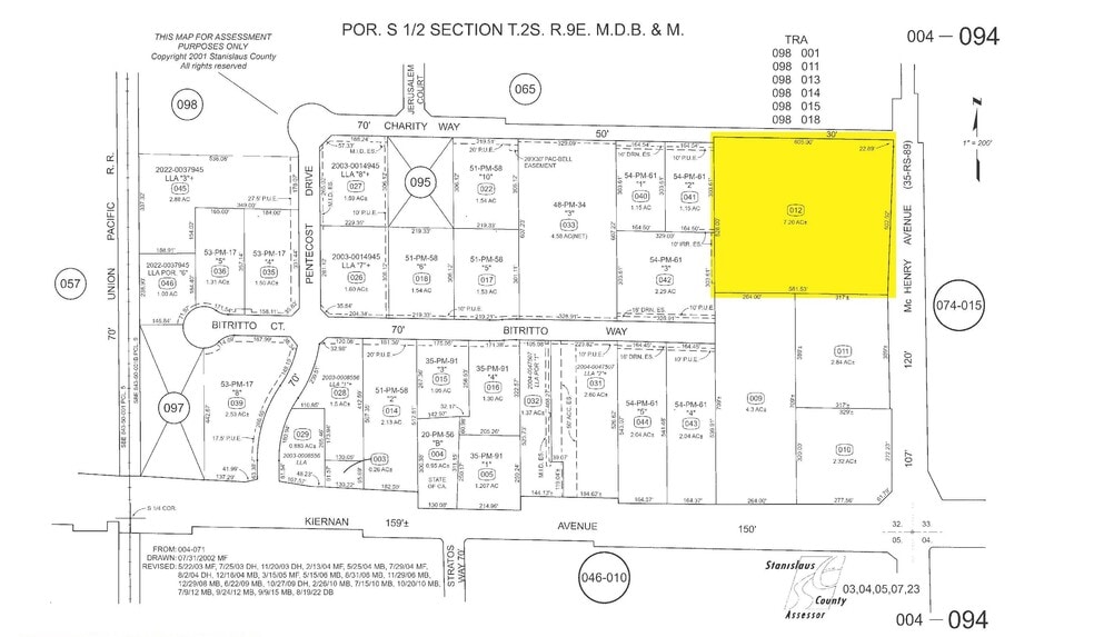 5219 McHenry Ave, Modesto, CA for sale - Plat Map - Image 2 of 3