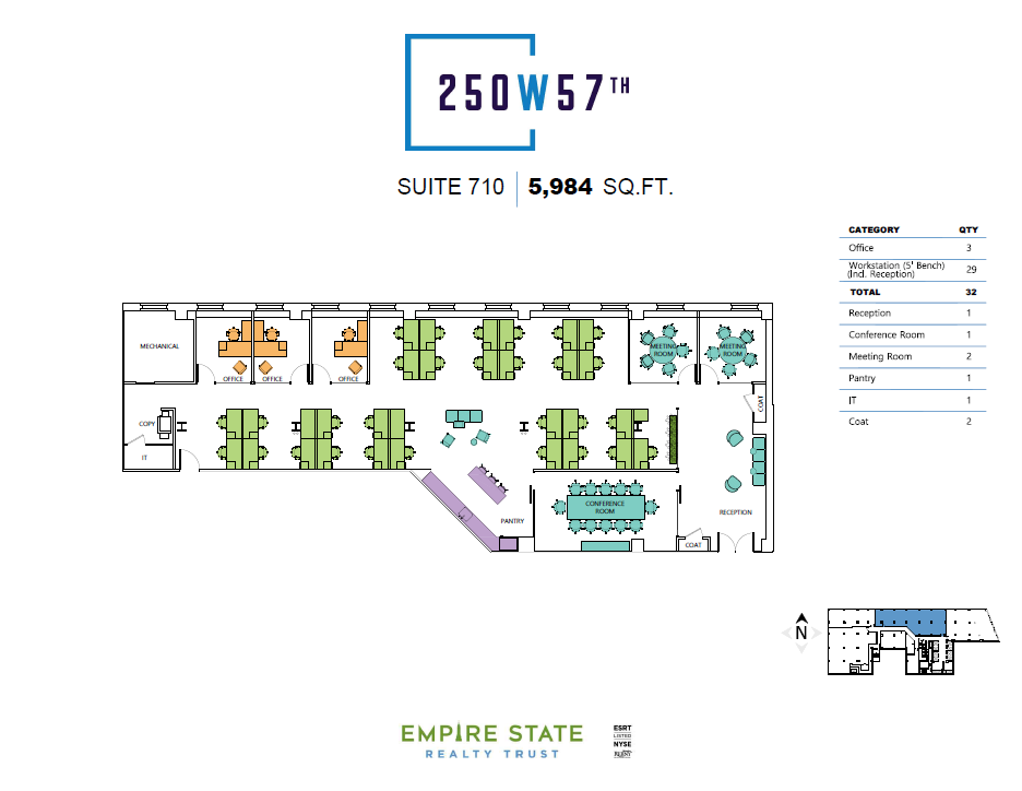 250 W 57th St, New York, NY for lease Floor Plan- Image 1 of 8