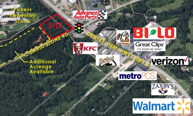 SC Highway 8 & C. David Stone Rd, Pickens, SC for sale - Building Photo - Image 2 of 7