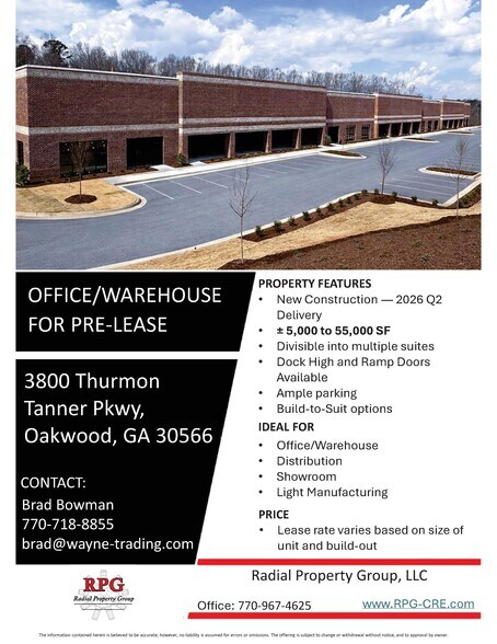 3800 Thurmon Tanner Pkwy, Oakwood, GA à louer - Photo du bâtiment - Image 2 de 4