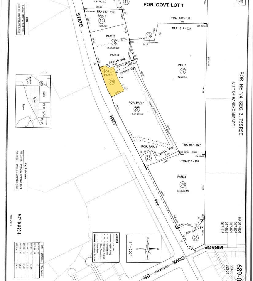 State Highway 111, Rancho Mirage, CA à vendre Plan cadastral- Image 1 de 2