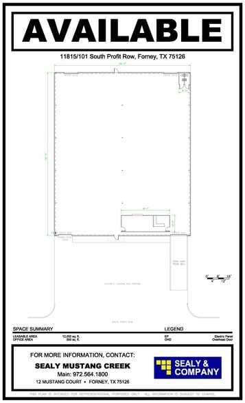11815 S Profit Row, Forney, TX for lease - Floor Plan - Image 2 of 6