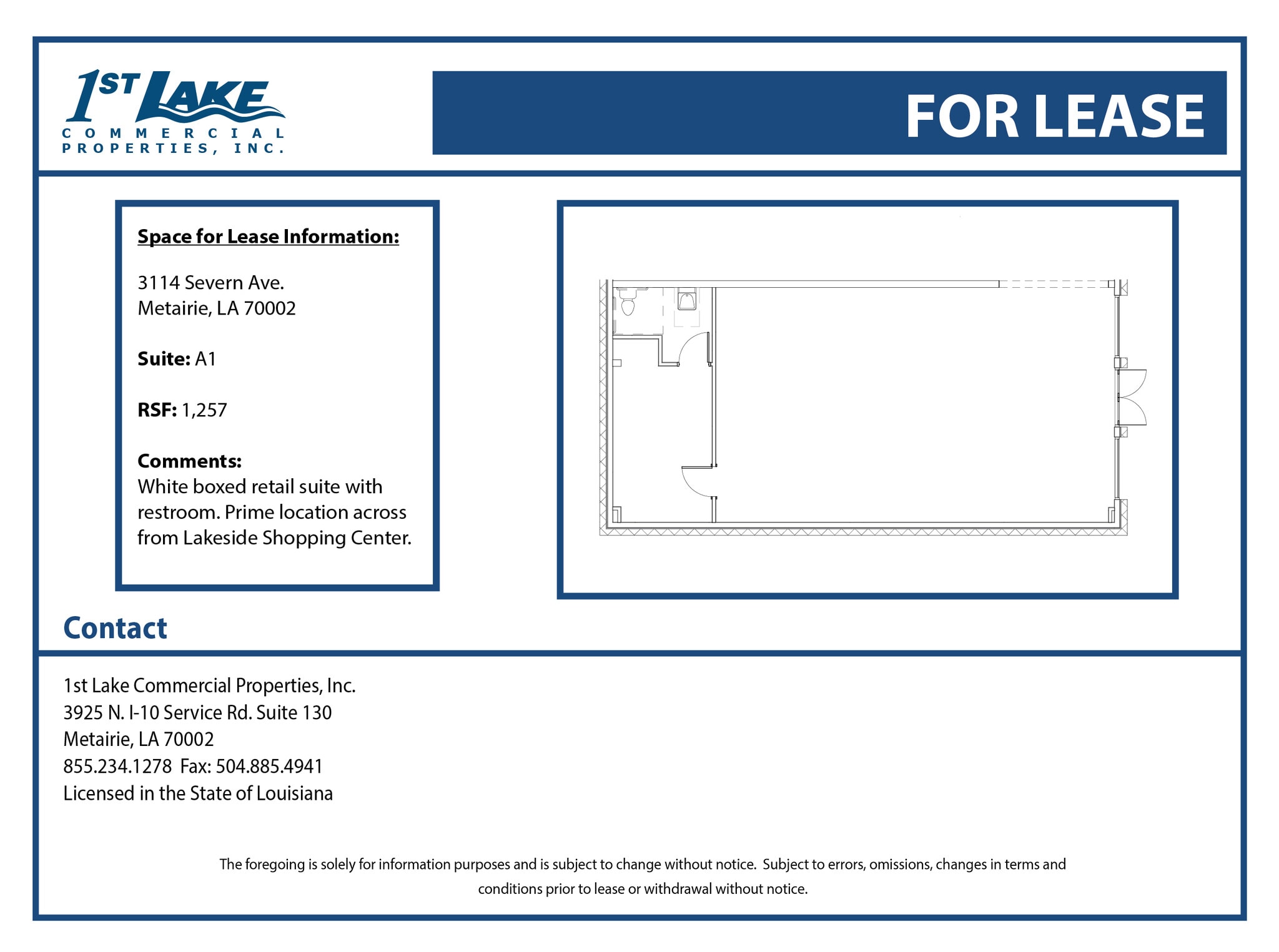 3114 Severn Ave, Metairie, LA for lease Floor Plan- Image 1 of 1