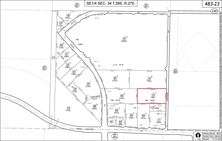 Parcel 3 Landings Way, Bakersfield, CA à vendre - Plan cadastral - Image 3 de 4
