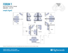 8601 Six Forks Rd, Raleigh, NC for lease Floor Plan- Image 2 of 4