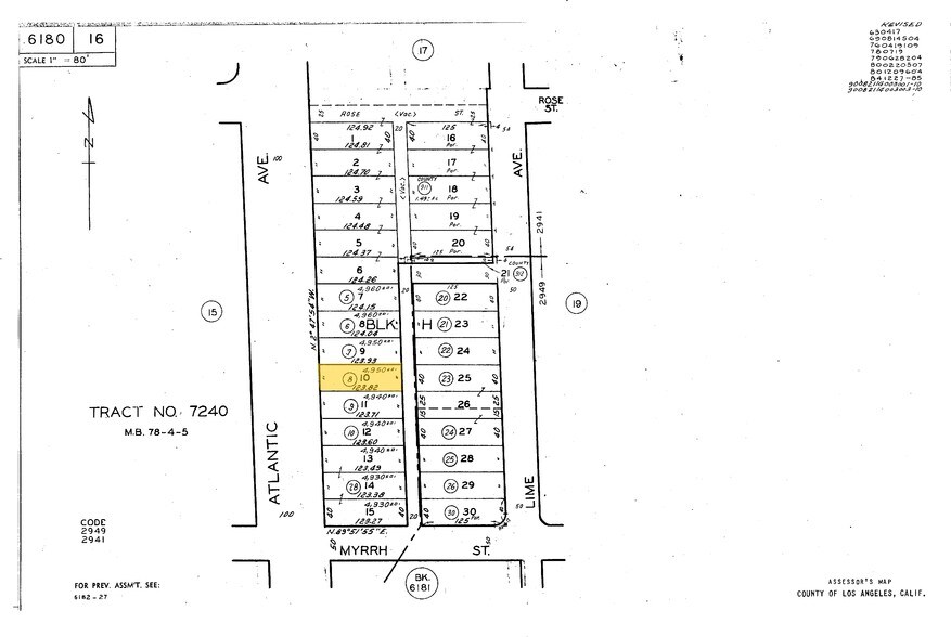 15412 S Atlantic Ave, Compton, CA à vendre - Plan cadastral - Image 2 de 2