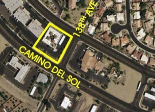 13802 W Camino Del Sol, Sun City, AZ - AERIAL  map view