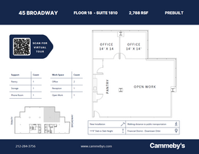 45 Broadway, New York, NY à louer Plan d’étage- Image 2 de 11