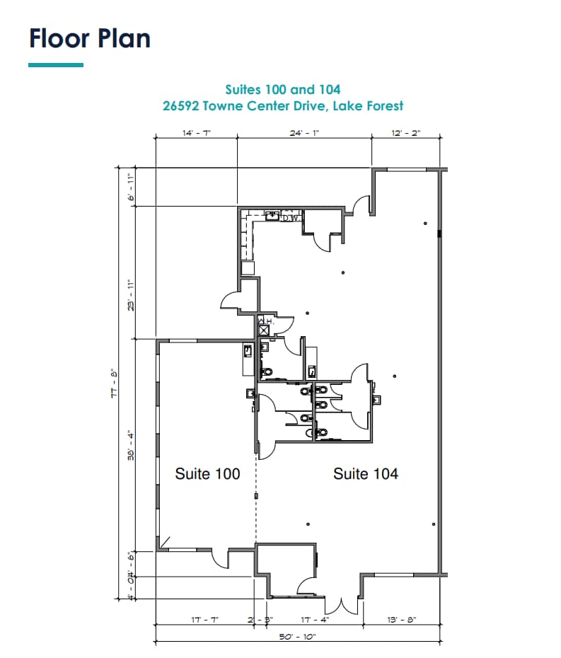 26592 Towne Centre Dr, Foothill Ranch, CA à louer Plan d’étage- Image 1 de 1