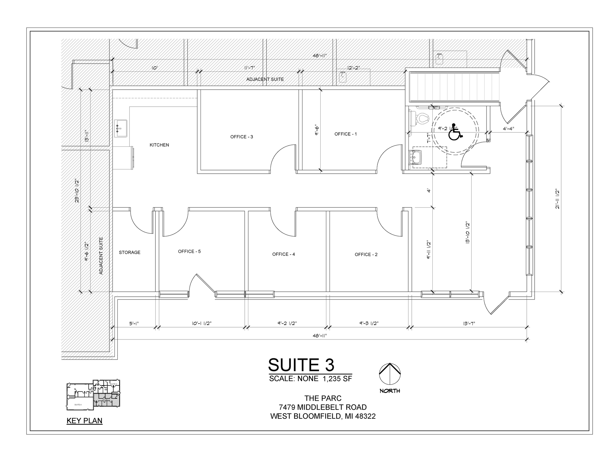 7399 Middlebelt Rd, West Bloomfield, MI for lease Floor Plan- Image 1 of 2
