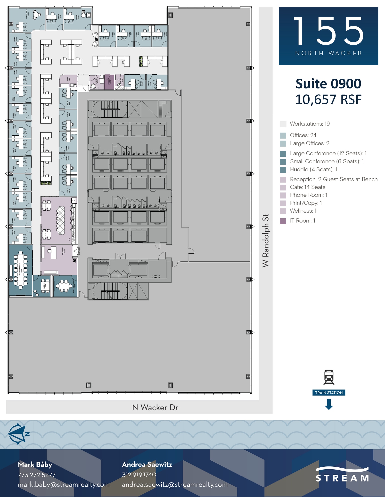155 N Wacker Dr, Chicago, IL à louer Plan d’étage- Image 1 de 1
