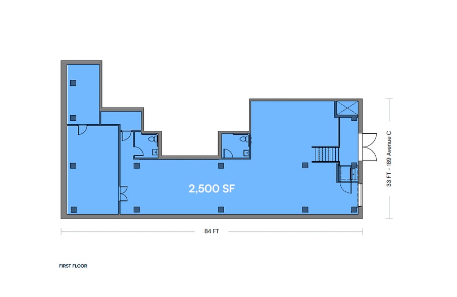 189-191 Avenue C, New York, NY for lease - Floor Plan - Image 2 of 2