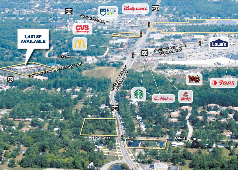 3326-3356 Southwestern Blvd, Orchard Park, NY for lease - Aerial - Image 2 of 6