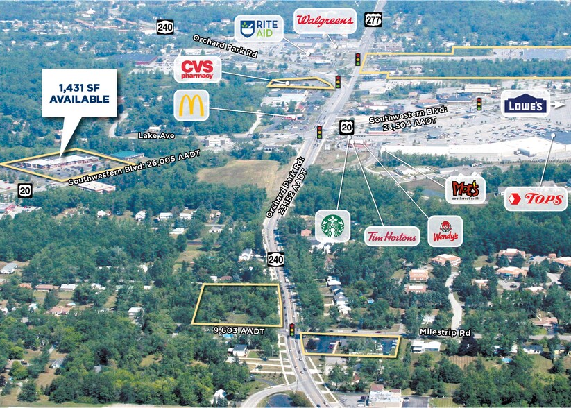 3326-3356 Southwestern Blvd, Orchard Park, NY à louer - Aérien - Image 2 de 6