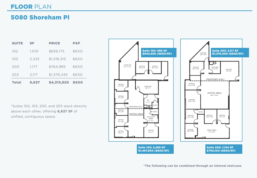5080 Shoreham Pl, San Diego, CA 92122 - Unit A - - Floor Plan - Image 1 of 1