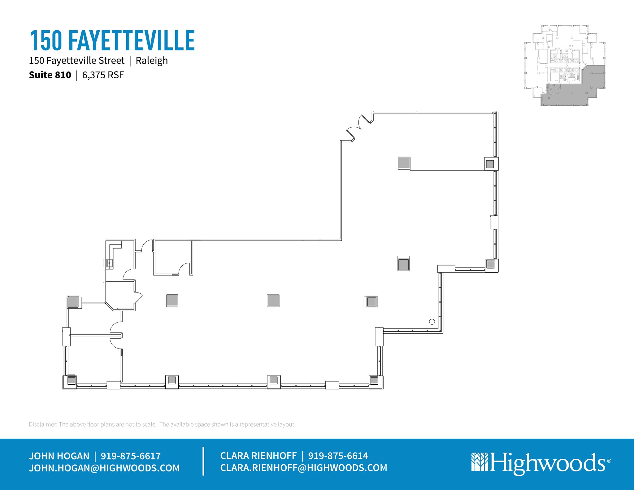 150 Fayetteville St, Raleigh, NC à louer Plan d’étage- Image 1 de 1